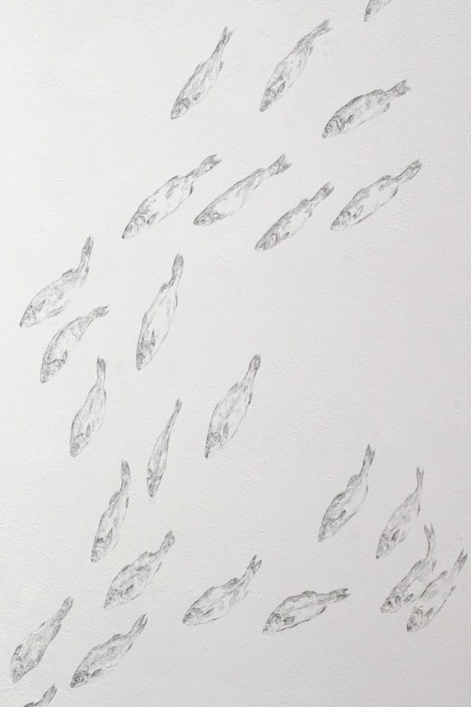 Wandzeichnung (Detailansicht), 2013, Rotunde Staatliche Kunsthalle Karlsruhe