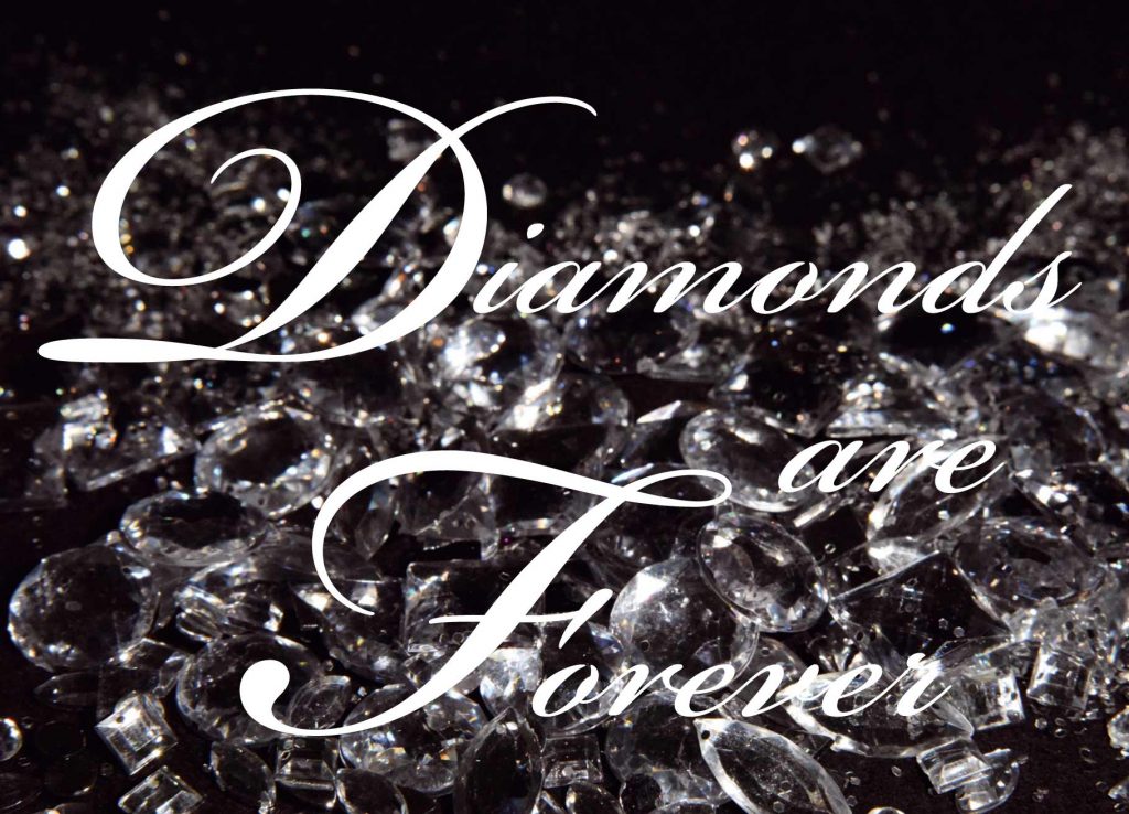 Einladungskarte zu „Diamonds are forever“ im Port25 - raum für Gegenwartskunst, Mannheim